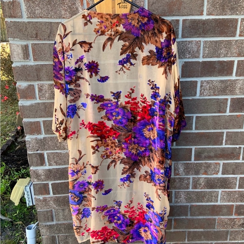 Floral Velvet Beautiful kimono Robe